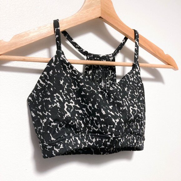 Glyder Black and White speckled Sports Bra - Picture 3 of 12